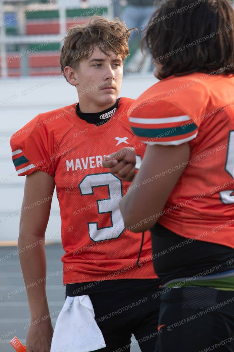 JV #3 Kamden Martens. Helmet off vs Golden Sierra.