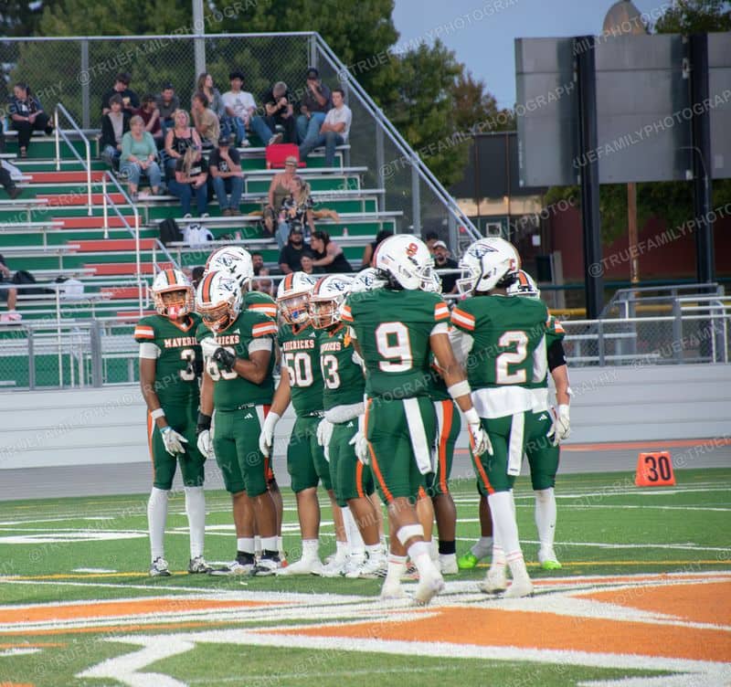 The huddle. #9 and #2 vs Golden Sierra.