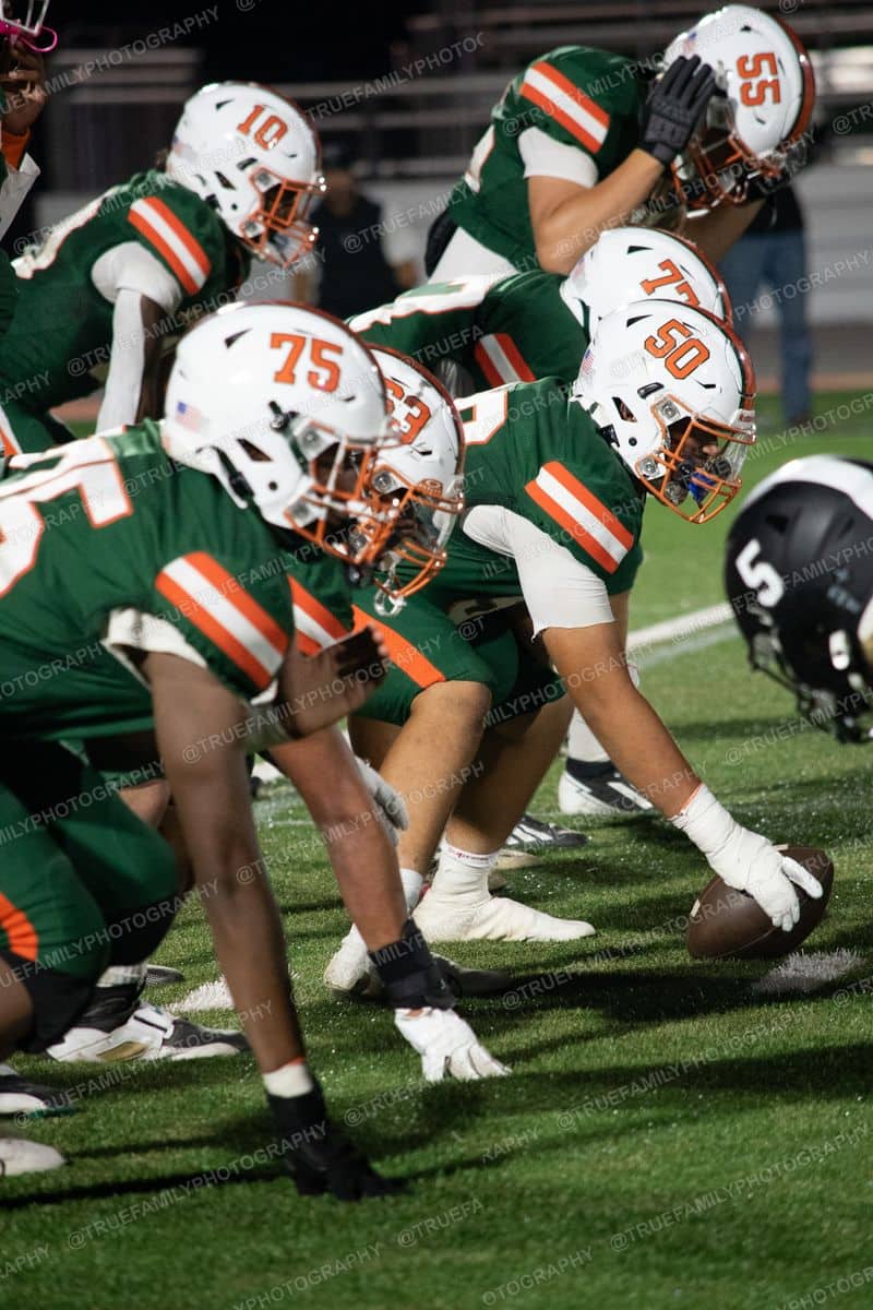 The snap. #50 Sierra, #75, #77, #55 vs Golden Sierra.